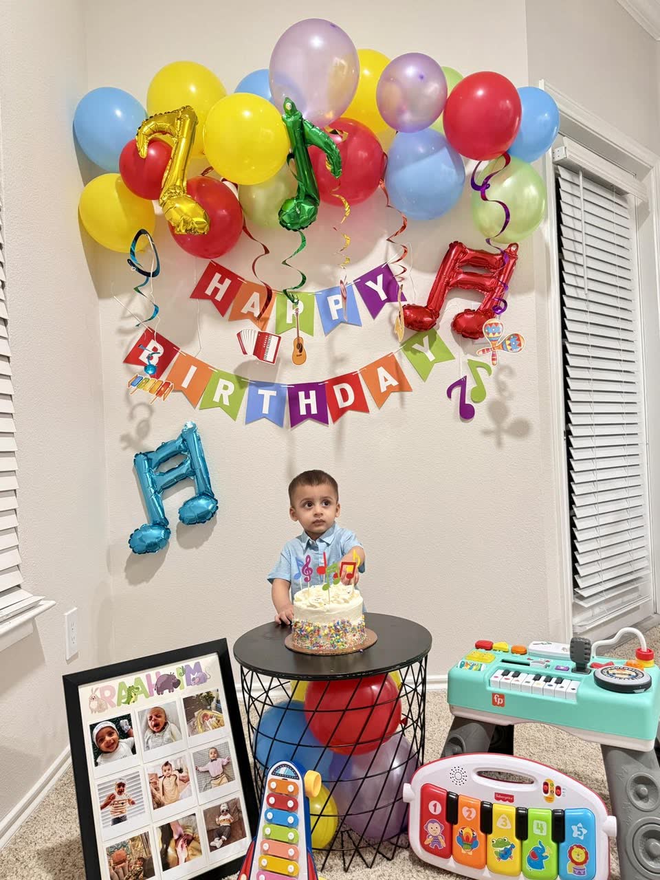 Raahim at his first birthday, May 2025
