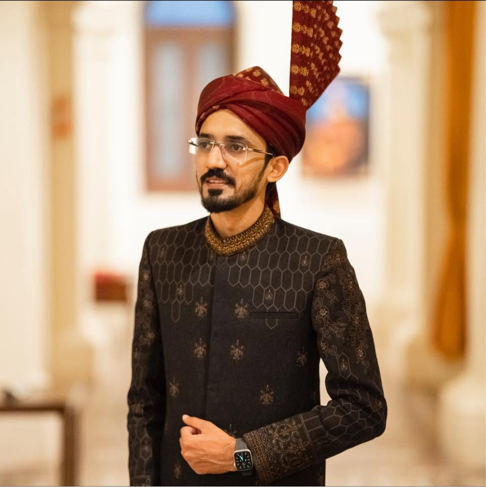 Umair on his wedding day, December 2022